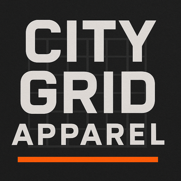 City Grid Apparel logo on a black background