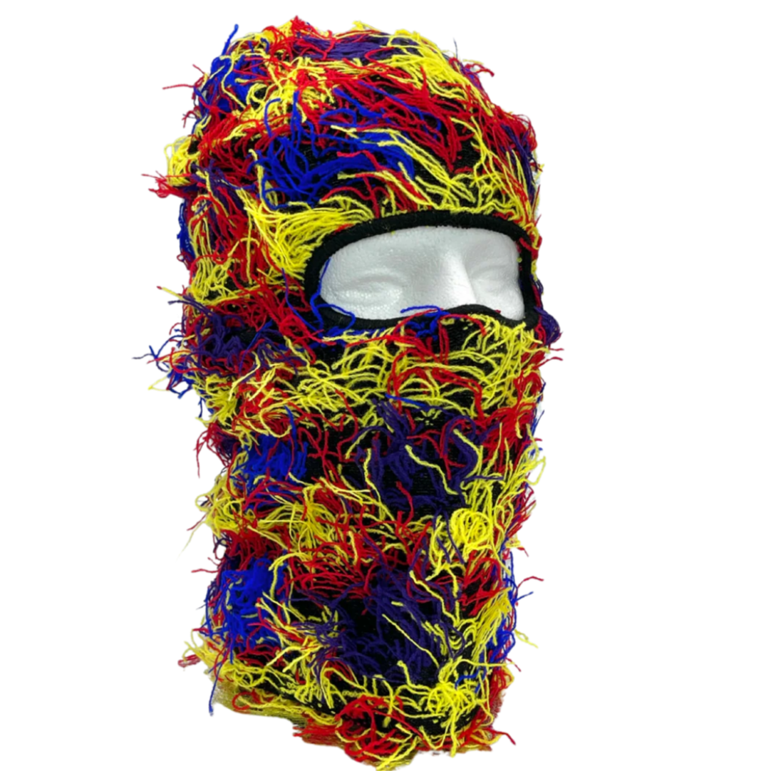 Colorful balaclava with a white background